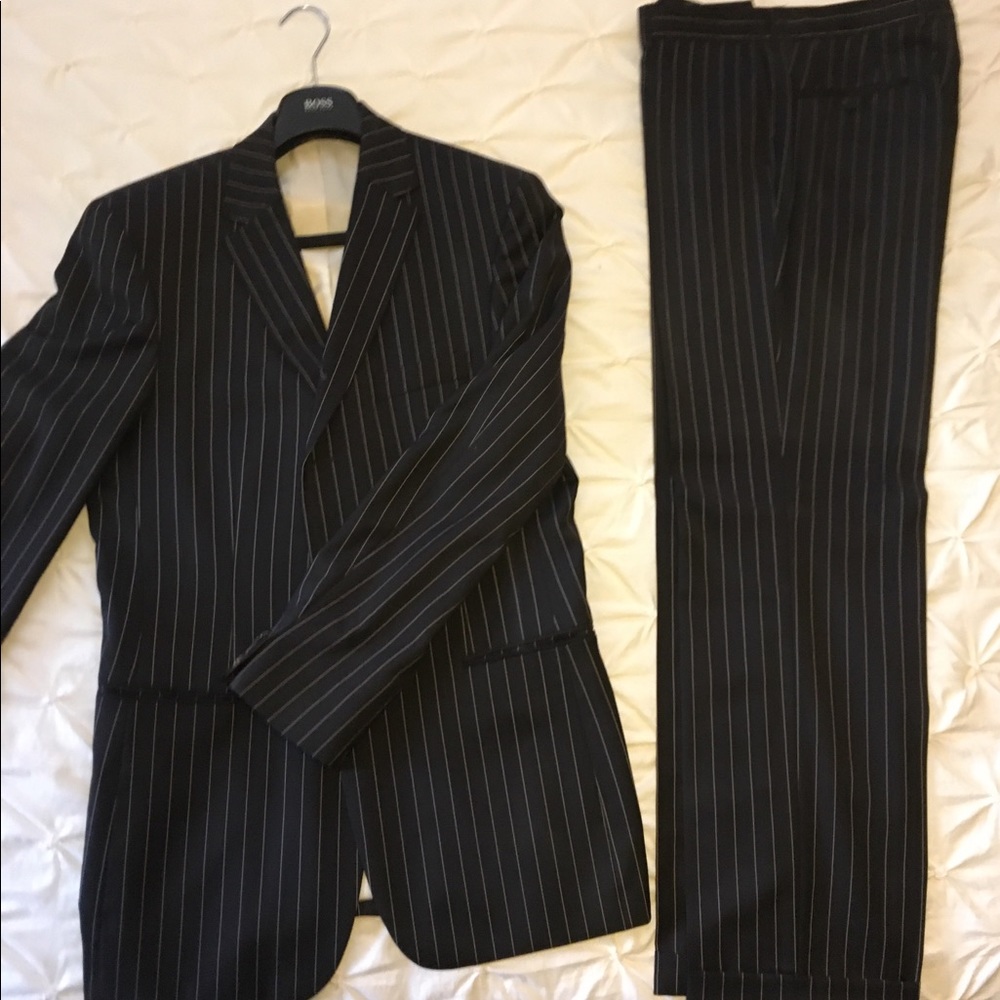 Men’s BOSS Hugo Boss Black Pinstripe Suit